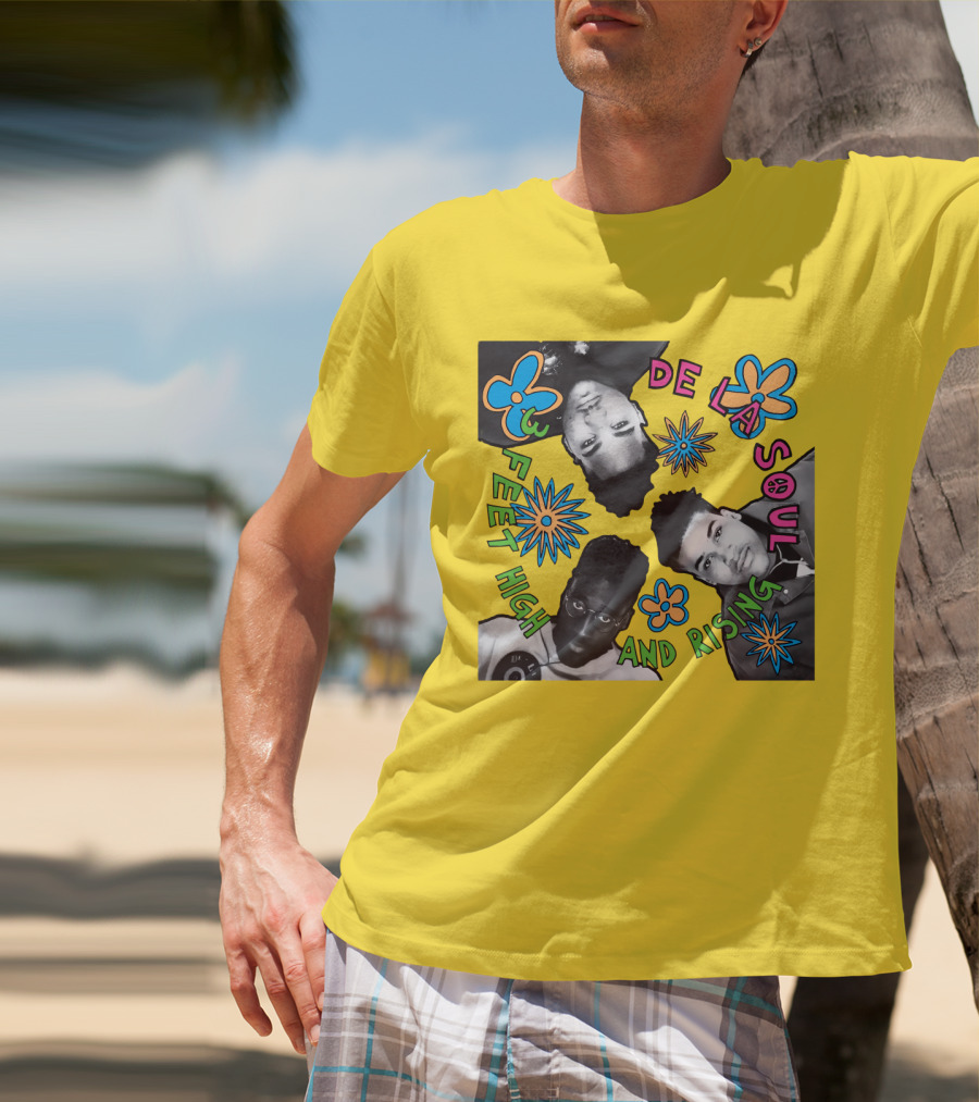 De La Soul 3 Feet High And Rising Psychedelic Flower T-Shirt