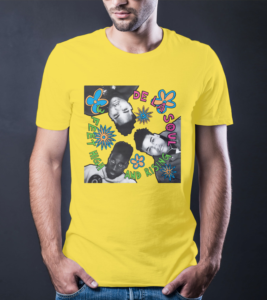 De La Soul 3 Feet High And Rising Psychedelic Flower T-Shirt