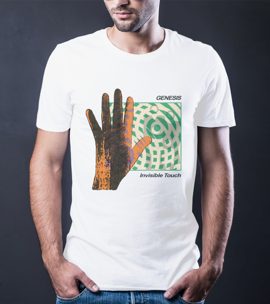 Genesis Invisible Touch Album Cover Art Hand Green T-Shirt