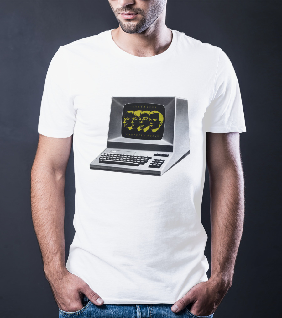 Kraftwerk Computer World Faces On Retro Monitor T-Shirt