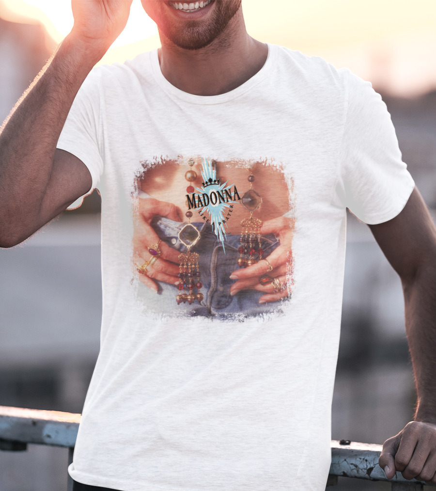 Madonna Like A Prayer Jewelry And Denim Iconic Style Fashion T-Shirt