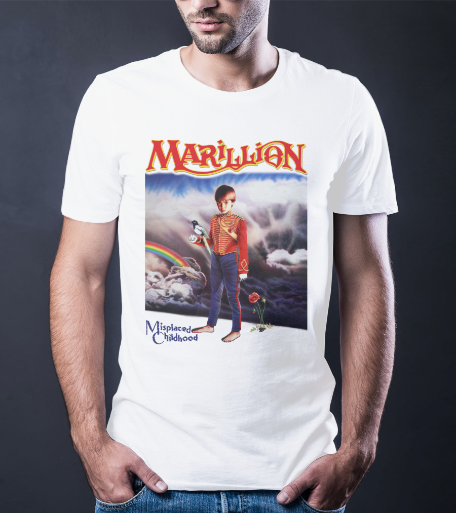Marillion Misplaced Childhood Rainbow Cloudy Sky Soldier Boy T-Shirt