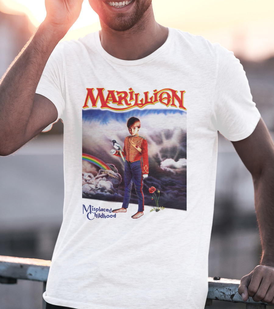 Marillion Misplaced Childhood Rainbow Cloudy Sky Soldier Boy T-Shirt