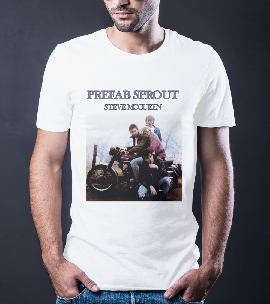 Prefab Sprout Steve McQueen Motorcycle Group Image T-Shirt