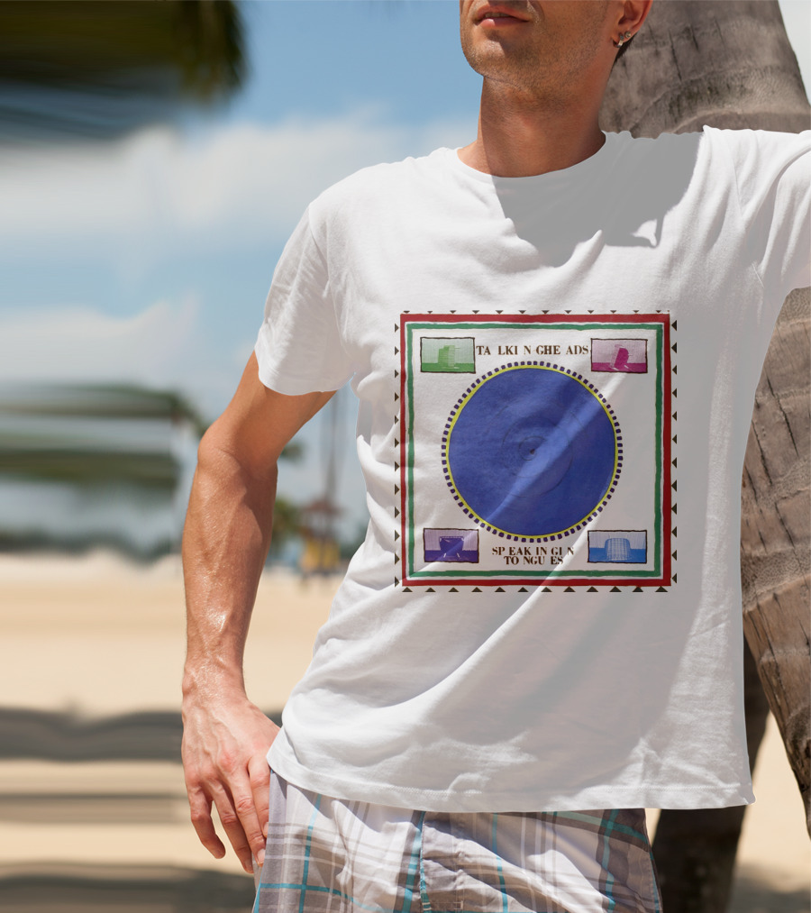 Talking Heads Speaking In Tongues Album Spiral Squares T-Shirt