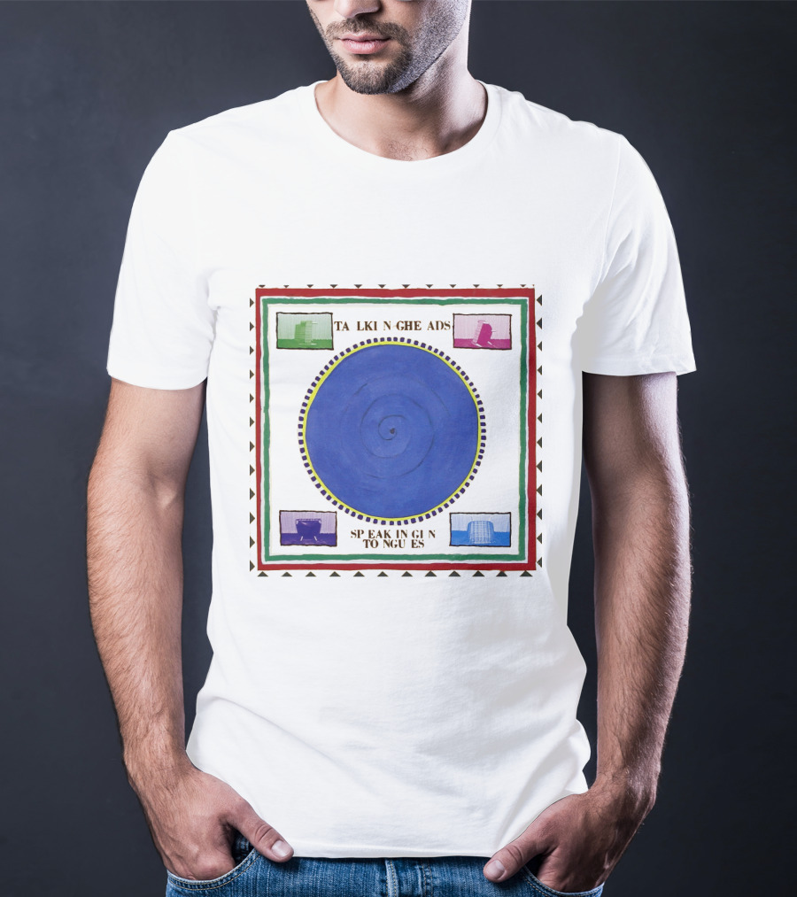 Talking Heads Speaking In Tongues Album Spiral Squares T-Shirt