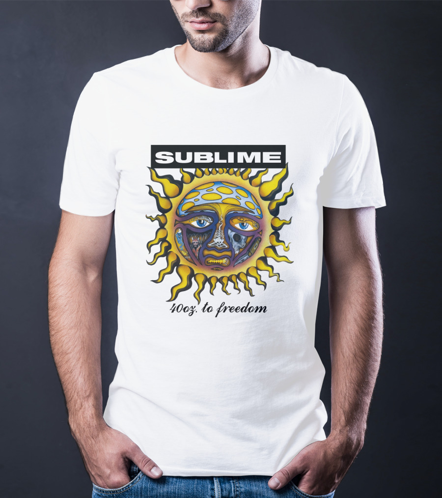 Sublime 40 Oz To Freedom Sun Face T-Shirt