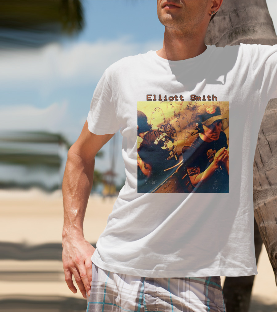Elliott Smith Mirror Reflection Musician Image T-Shirt