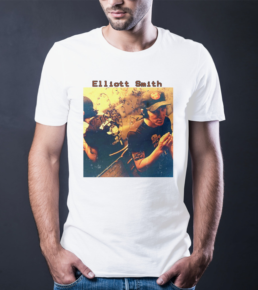 Elliott Smith Mirror Reflection Musician Image T-Shirt