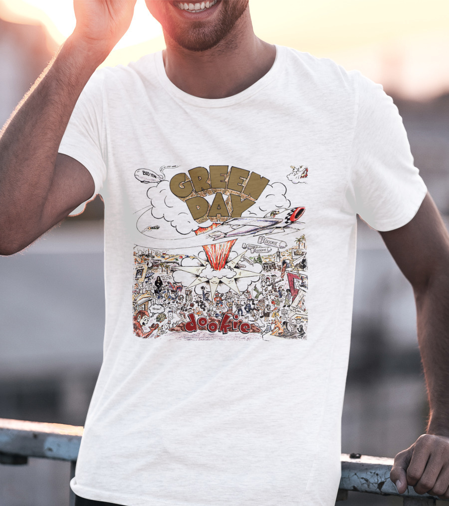 Green Day Dookie Album Cover Explosion T-Shirt