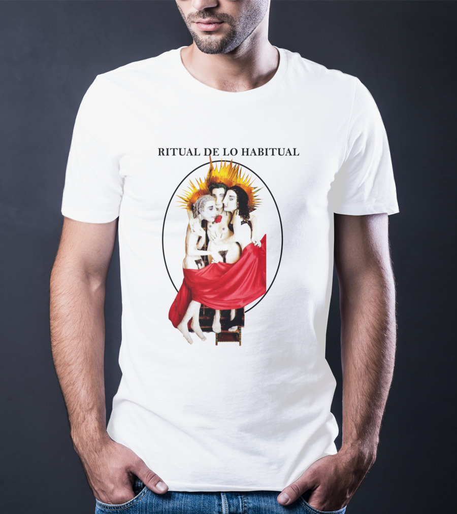 Jane's Addiction Ritual De Lo Habitual Album Cover With Red Draped Figures And Sunburst Halo T-Shirt