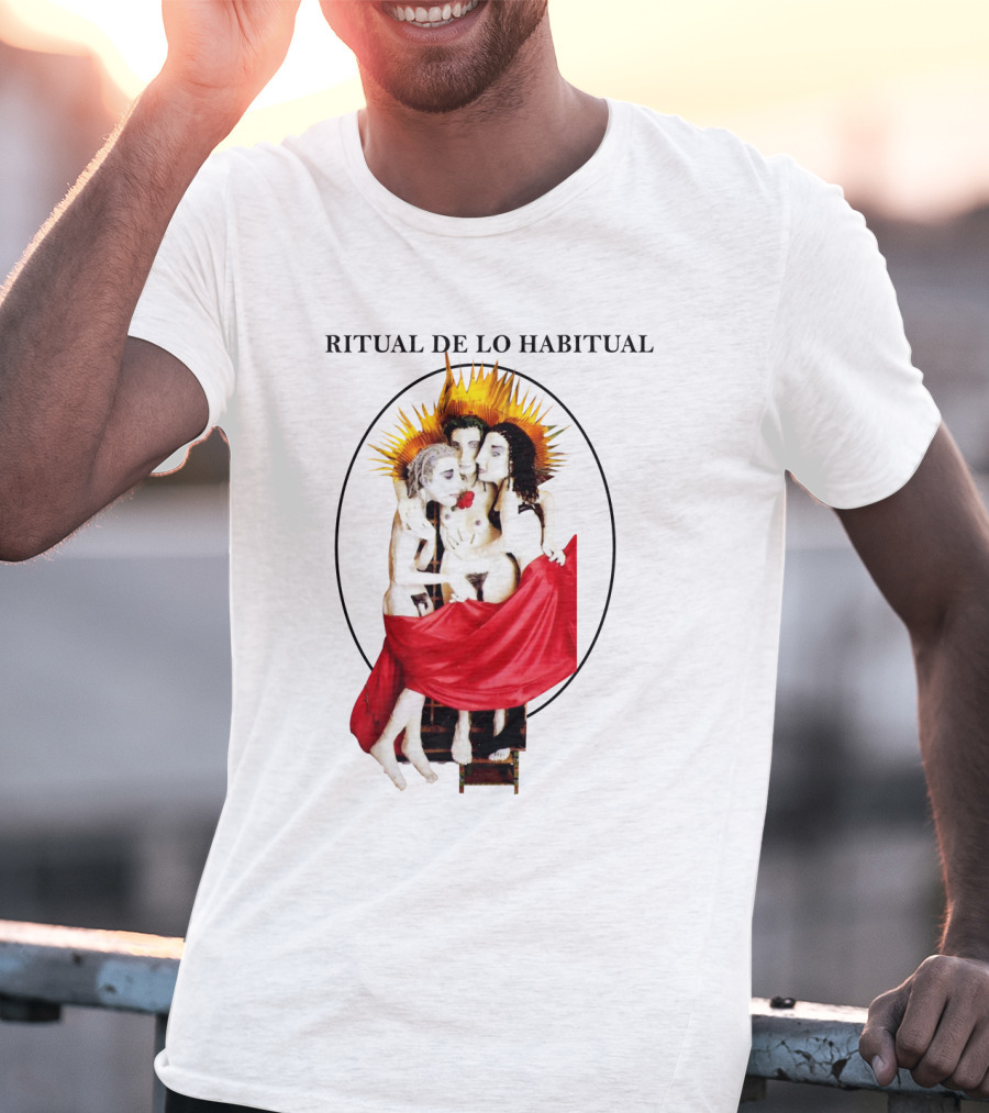 Jane's Addiction Ritual De Lo Habitual Album Cover With Red Draped Figures And Sunburst Halo T-Shirt