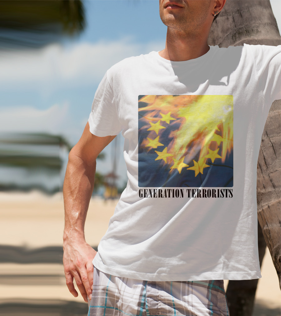 Manic Street Preachers Generation Terrorists European Flag Burning T-Shirt