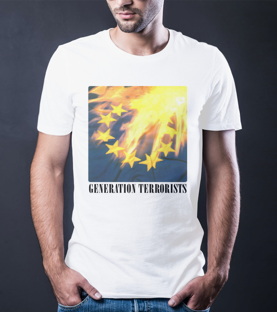 Manic Street Preachers Generation Terrorists European Flag Burning T-Shirt
