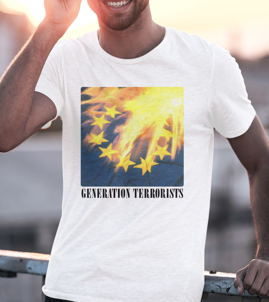 Manic Street Preachers Generation Terrorists European Flag Burning T-Shirt