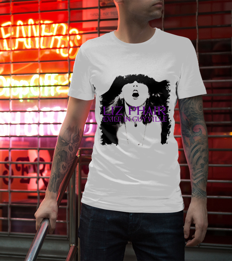 Liz Phair Exile In Guyville Bold Monochrome Portrait With Necklace T-Shirt