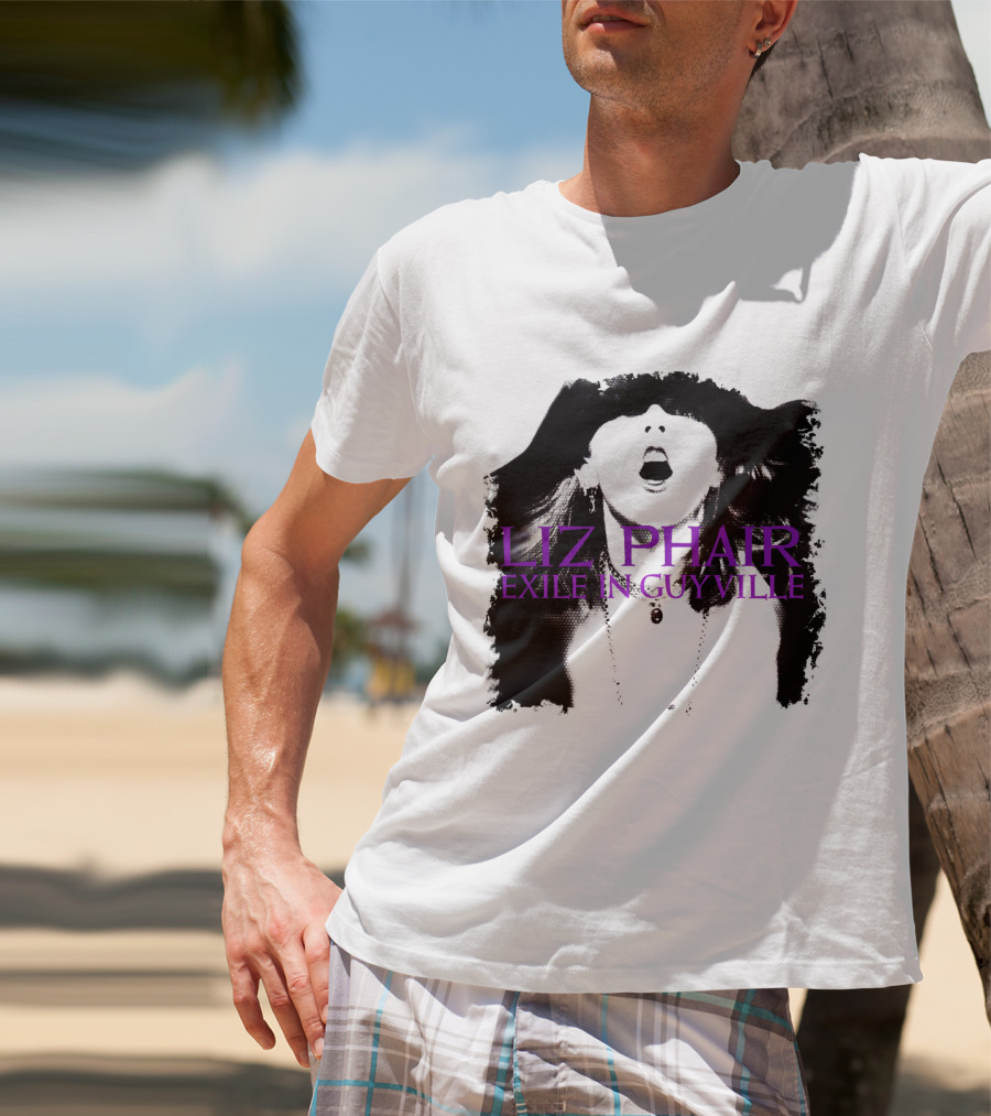 Liz Phair Exile In Guyville Bold Monochrome Portrait With Necklace T-Shirt