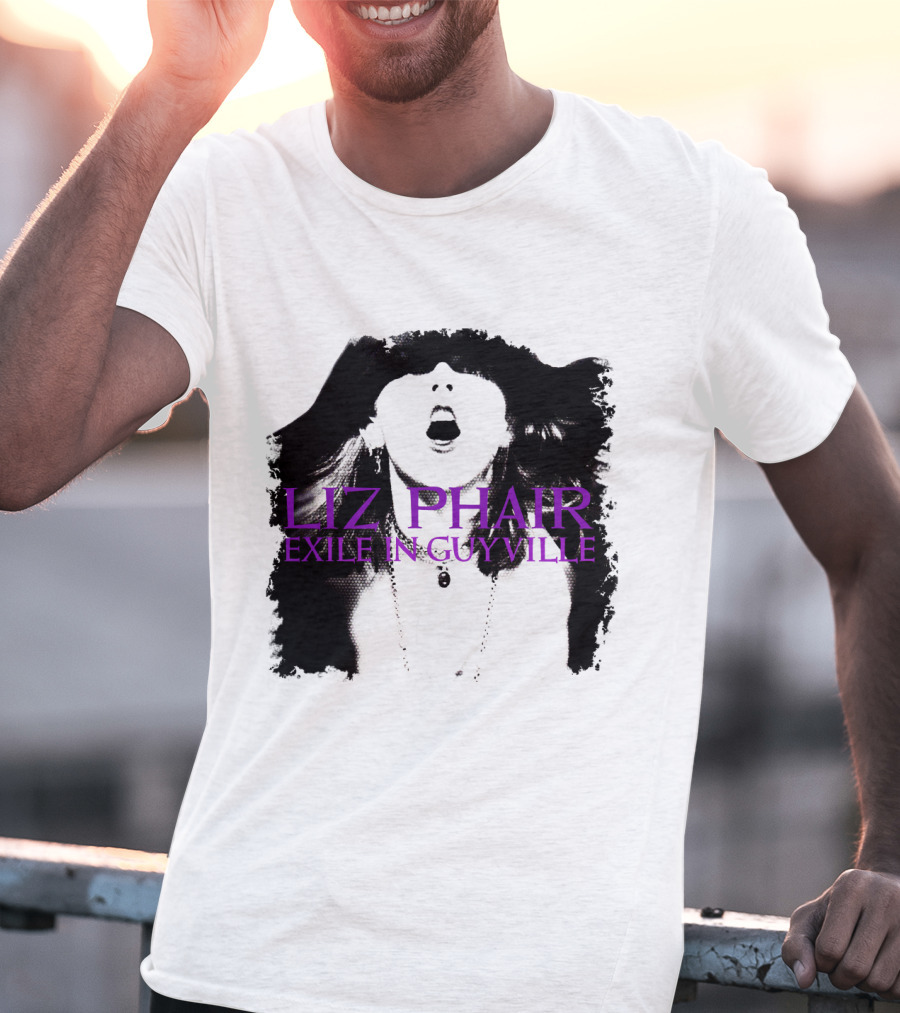 Liz Phair Exile In Guyville Bold Monochrome Portrait With Necklace T-Shirt
