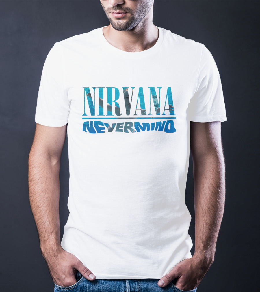 Nirvana Nevermind Album Cover Textured T-Shirt