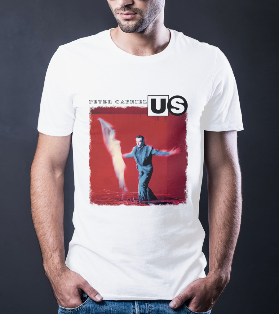 Peter Gabriel Us Album Cover Red Background Dance Image T-Shirt