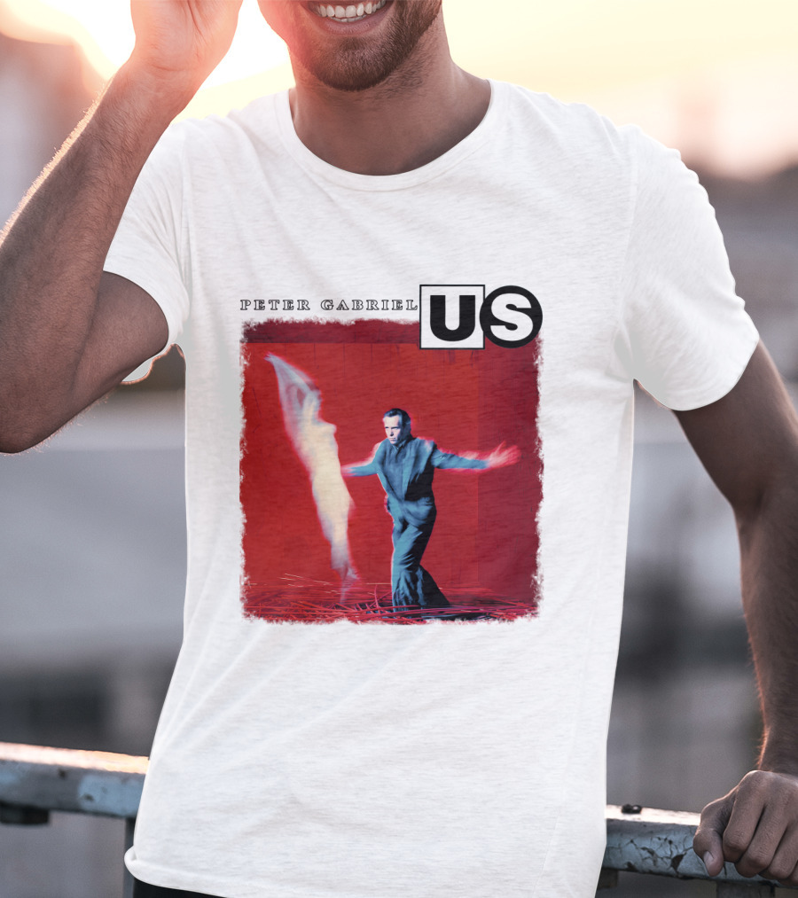 Peter Gabriel Us Album Cover Red Background Dance Image T-Shirt