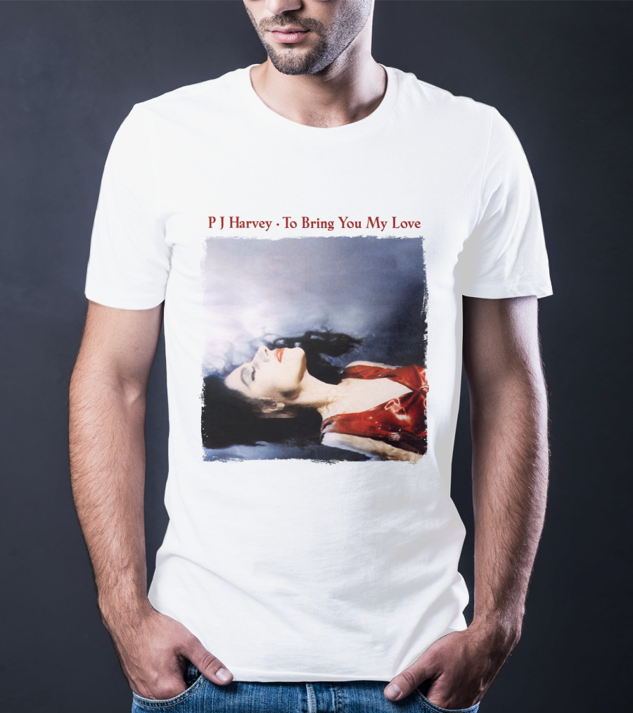 PJ Harvey To Bring You My Love Album Art Floating Woman In Red T-Shirt