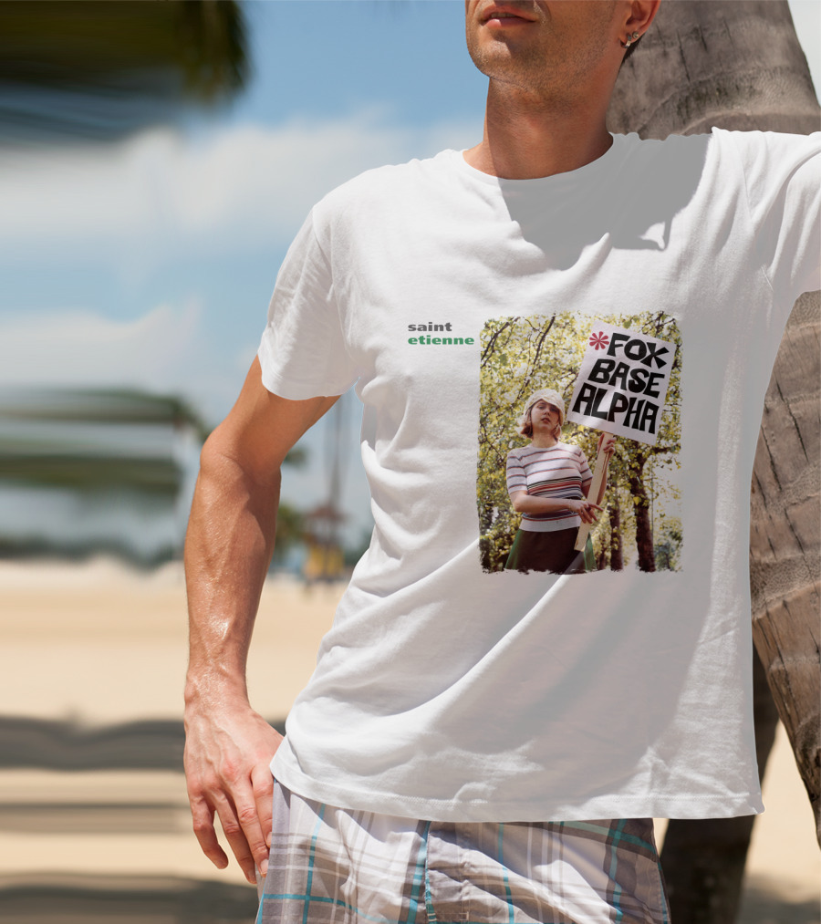 Saint Etienne Foxbase Alpha Woman Holding Sign T-Shirt