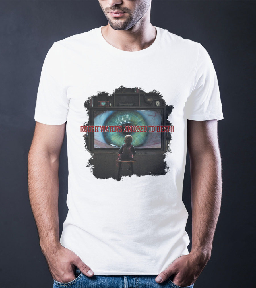 Roger Waters Amused To Death Eye Watching Television T-Shirt