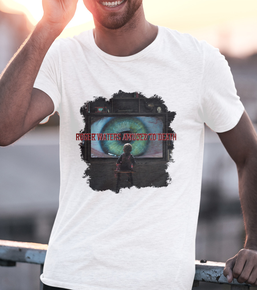 Roger Waters Amused To Death Eye Watching Television T-Shirt