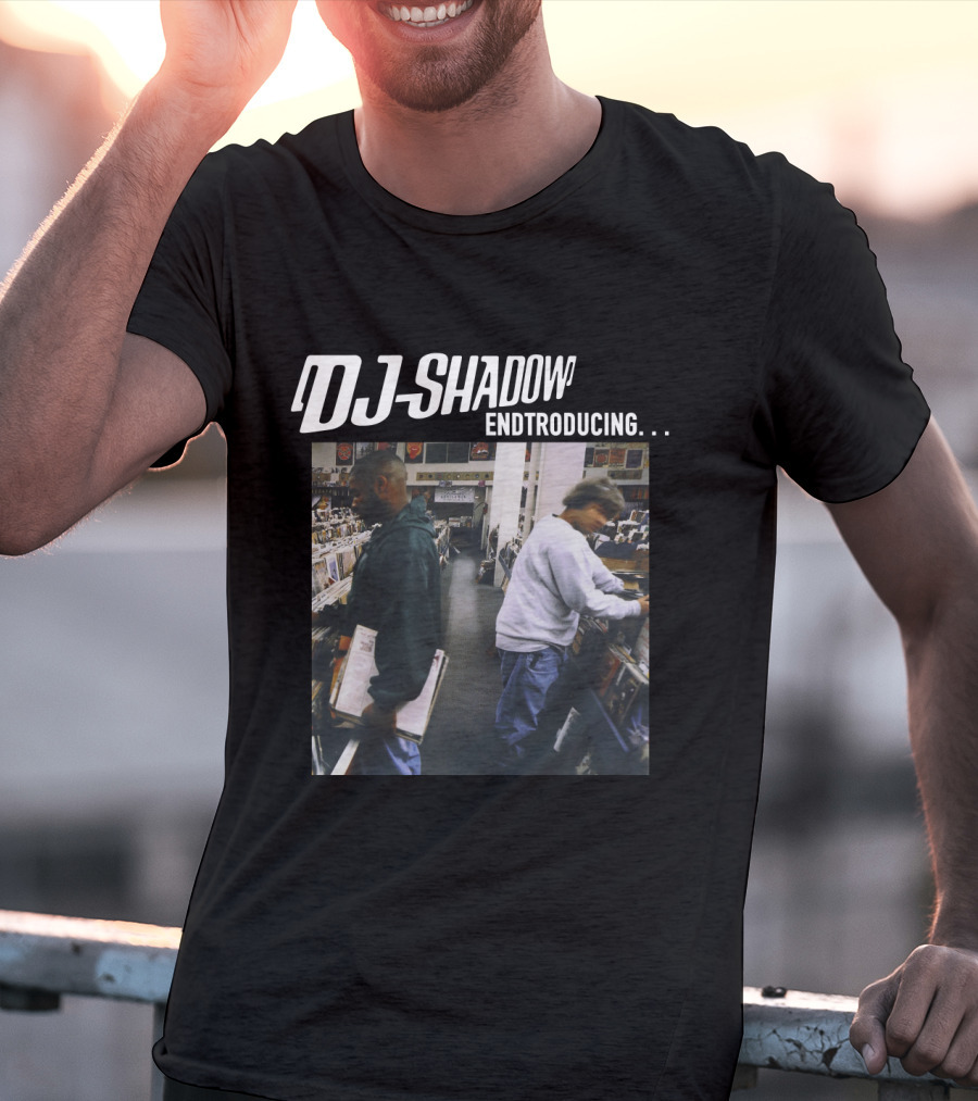 Dj Shadow Endtroducing Album Cover Vinyl Record Store Scene T-Shirt