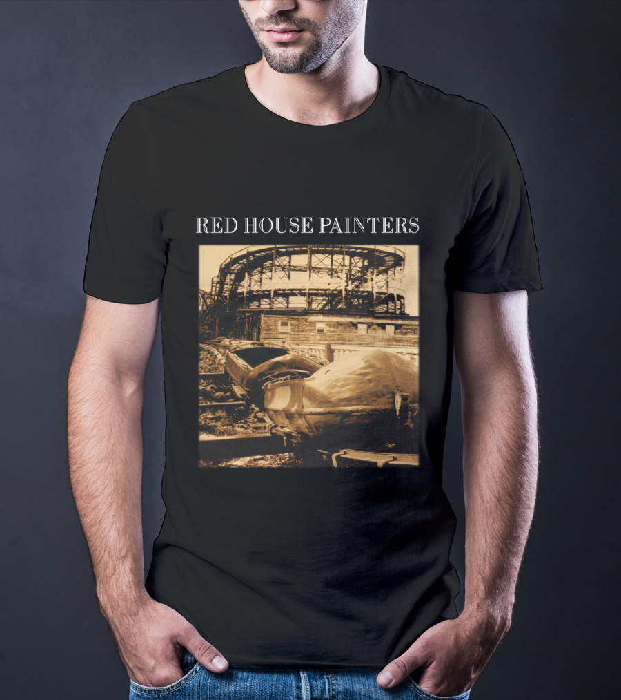Red House Painters Vintage Roller Coaster Scene T-Shirt