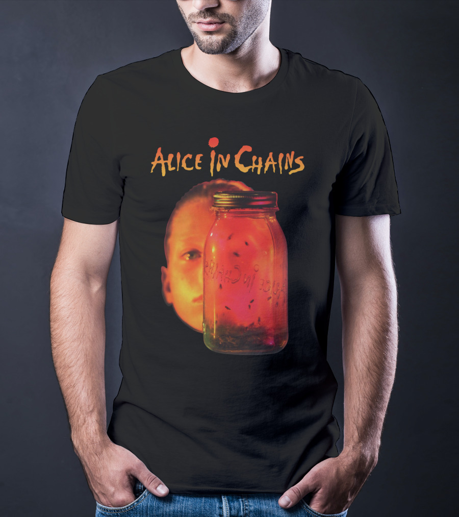 Alice In Chains Jar Of Flies Album Cover Image With Jar And Face T-Shirt
