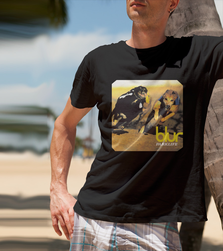 Blur Parklife Album Cover Greyhounds Racing Iconic T-Shirt