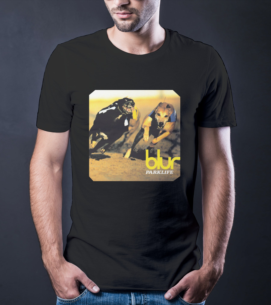 Blur Parklife Album Cover Greyhounds Racing Iconic T-Shirt
