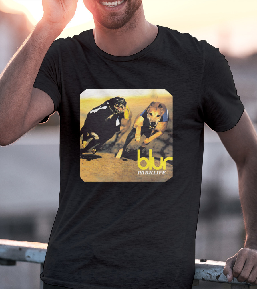 Blur Parklife Album Cover Greyhounds Racing Iconic T-Shirt