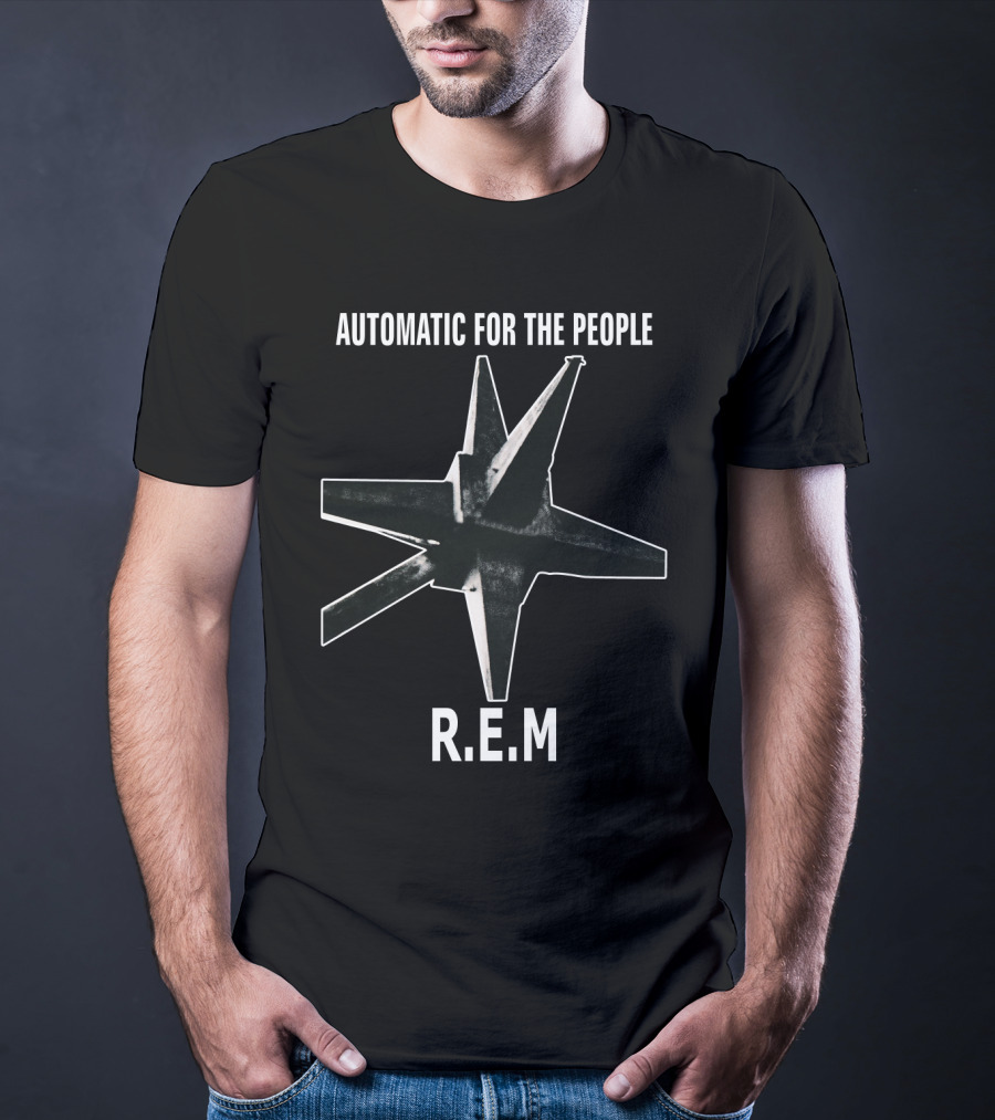 R.e.m. Automatic For The People Star Symbol Black T-Shirt