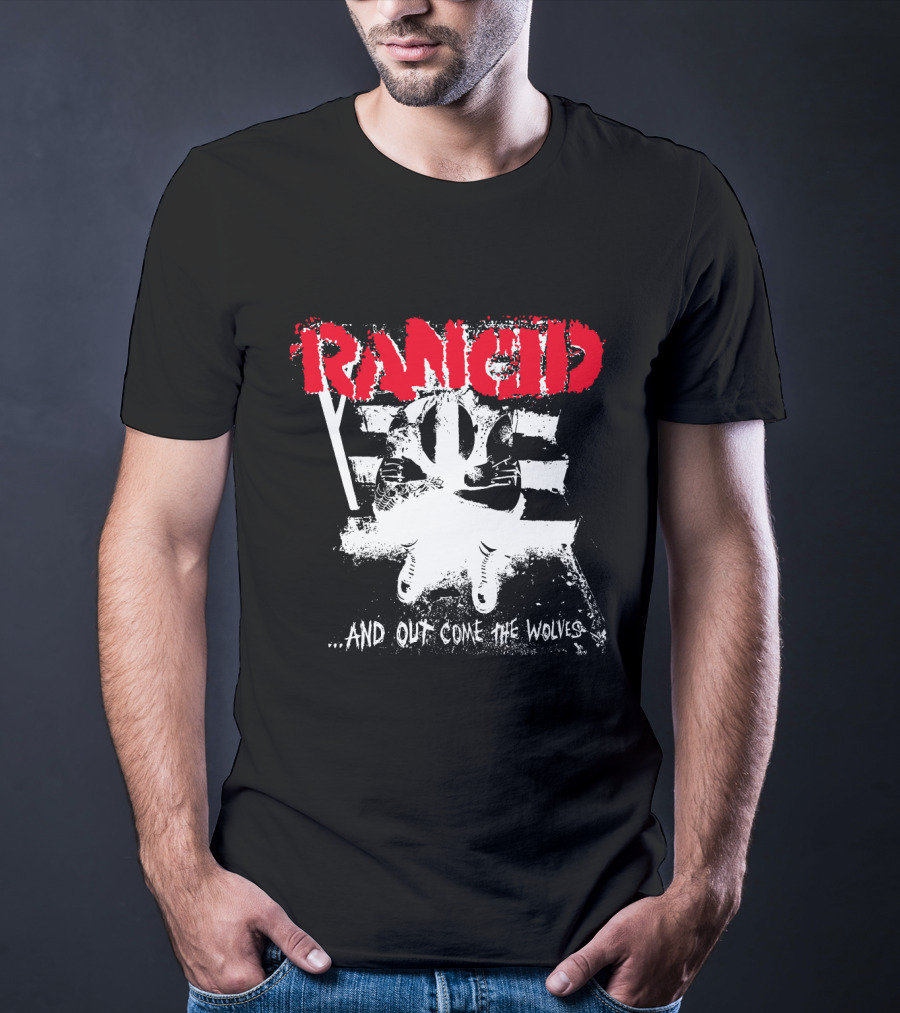 Rancid And Out Come The Wolves Punk Album Cover Sitting Figure T-Shirt