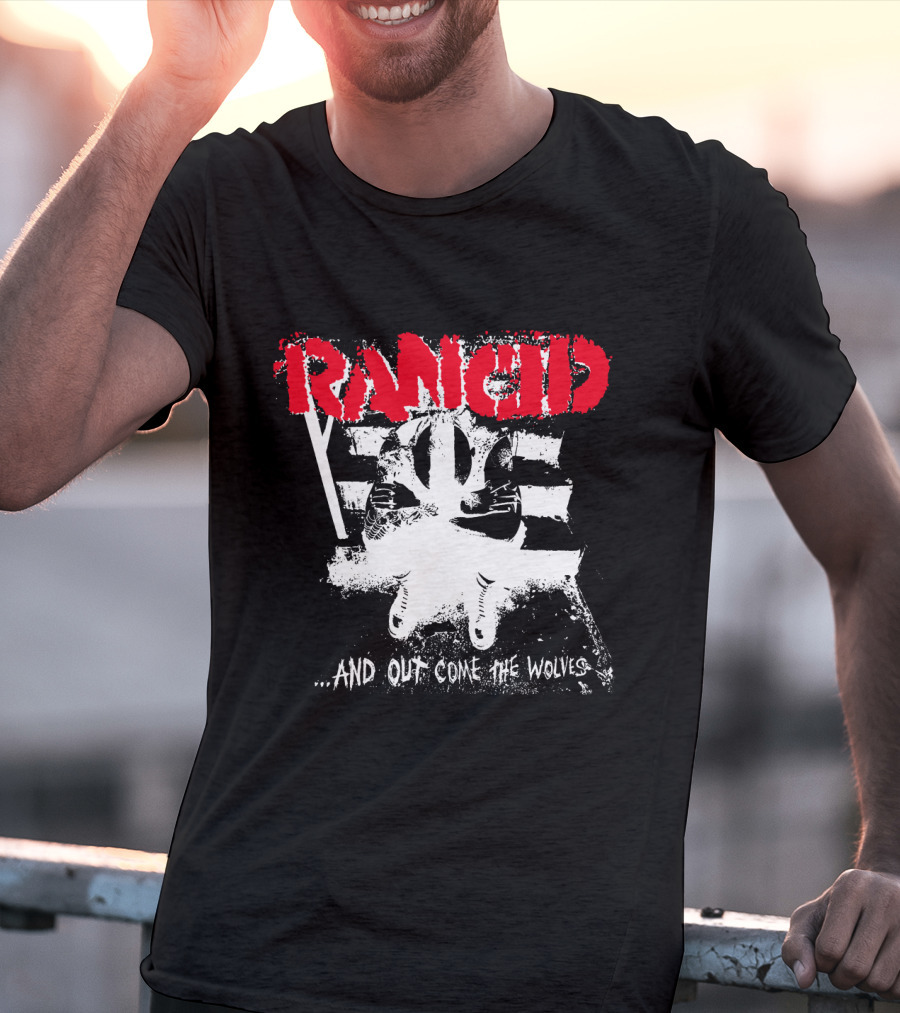 Rancid And Out Come The Wolves Punk Album Cover Sitting Figure T-Shirt