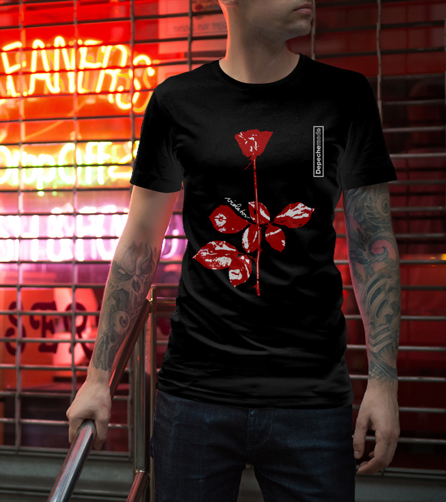 Depeche Mode Violator Album Red Rose T-Shirt