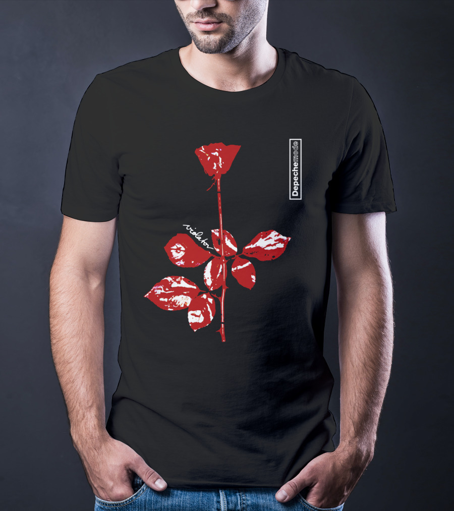 Depeche Mode Violator Album Red Rose T-Shirt