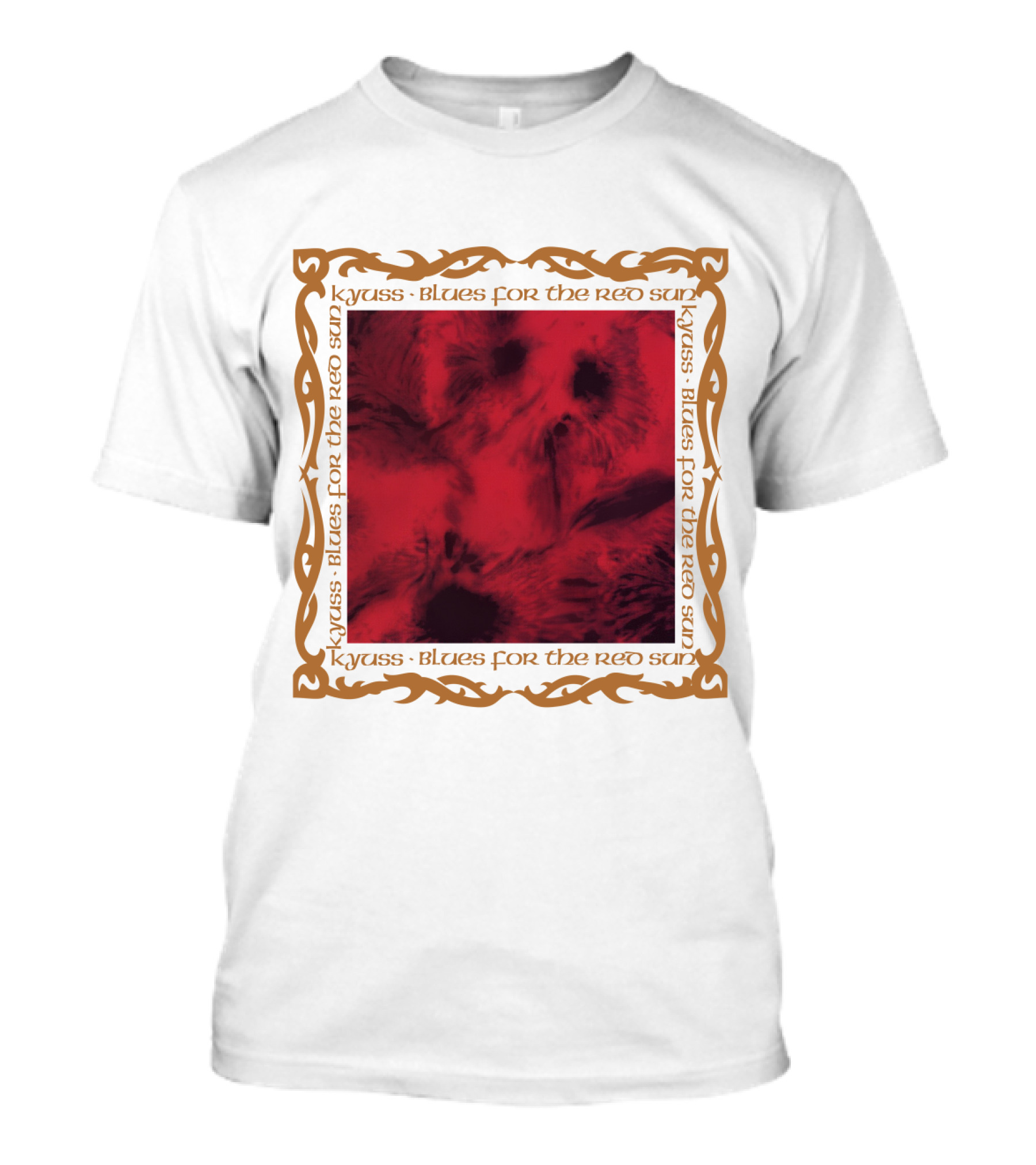 Kyuss Blues For The Red Sun Abstract Red Pattern Framed T-Shirt