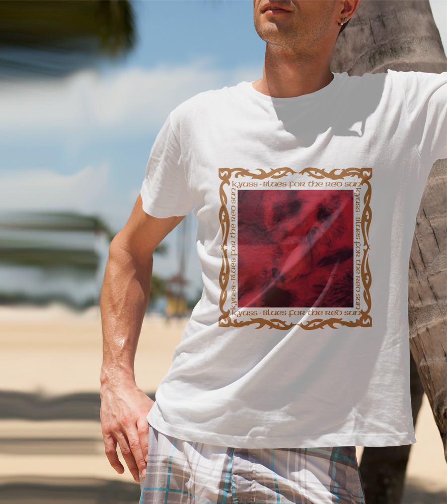 Kyuss Blues For The Red Sun Abstract Red Pattern Framed T-Shirt