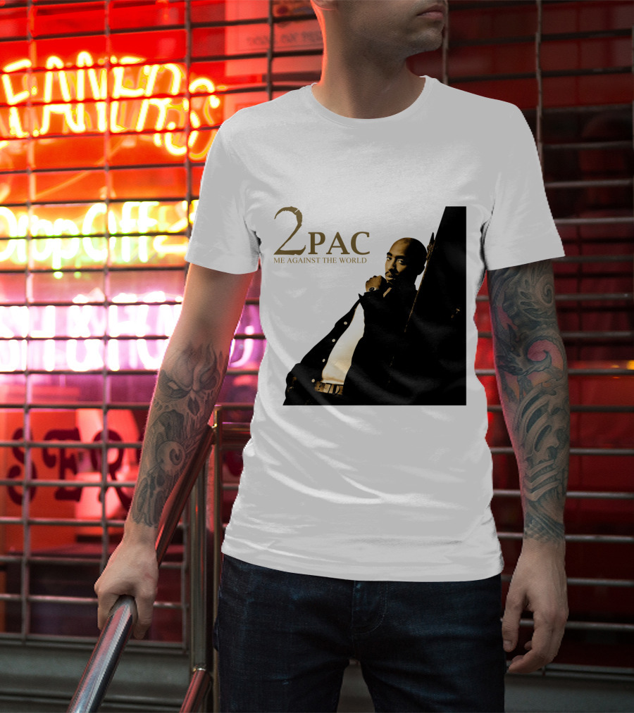 2Pac Me Against The World Album Cover With Tupac Shakur Photo T-Shirt