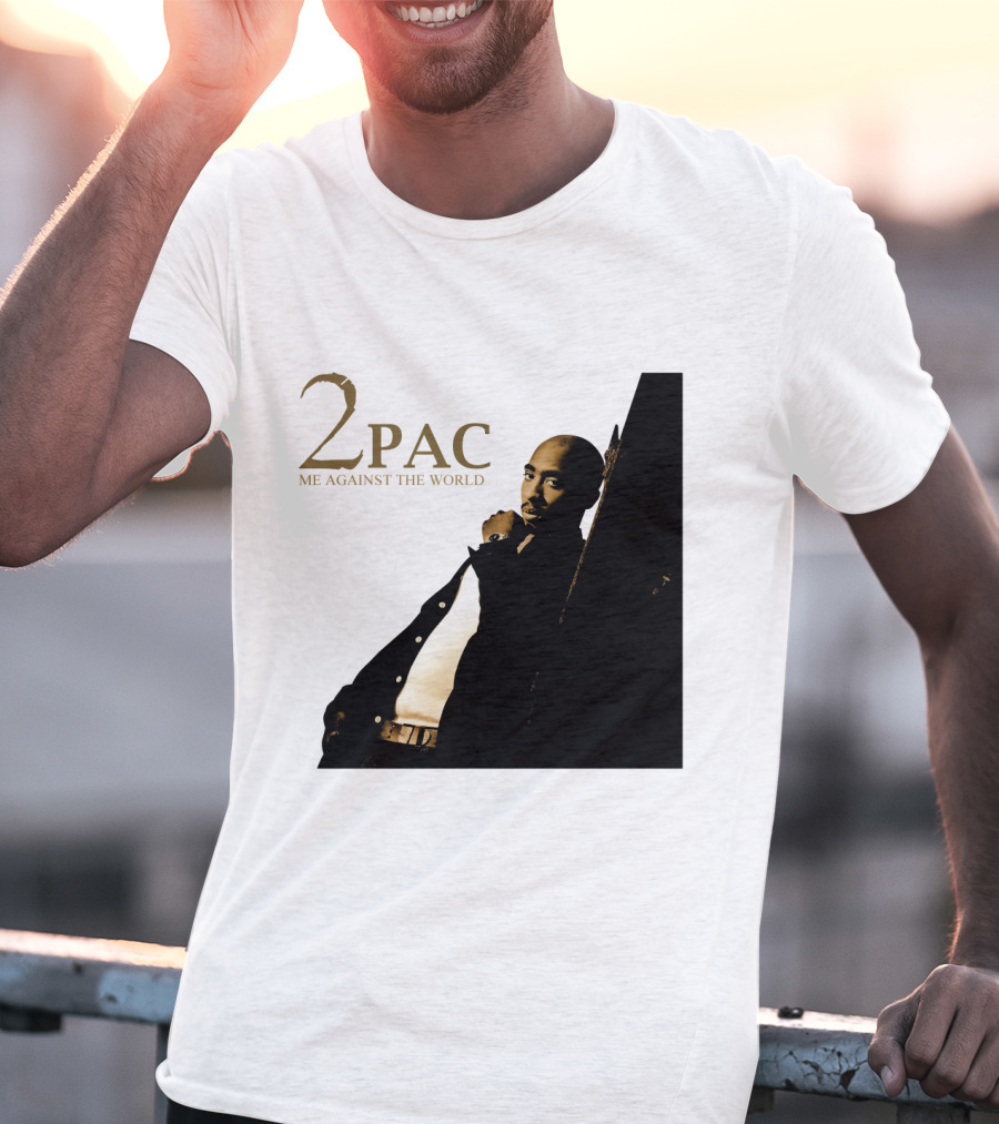 2Pac Me Against The World Album Cover With Tupac Shakur Photo T-Shirt