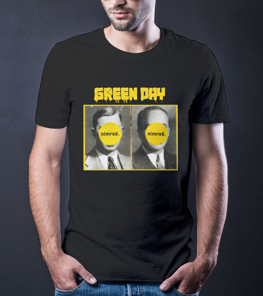 Green Day Nimrod 1997 Album Cover Vintage Portraits T-Shirt