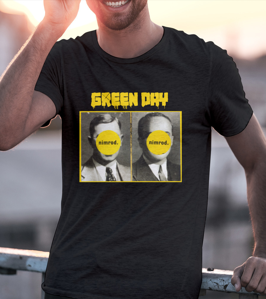 Green Day Nimrod 1997 Album Cover Vintage Portraits T-Shirt