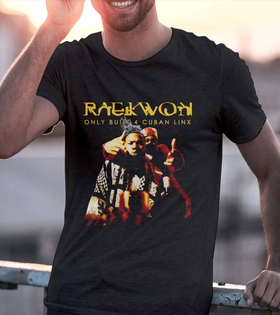 Raekwon Only Built 4 Cuban Linx Iconic Album Cover Featuring Two Figures In Bold Stylized Typography T-Shirt