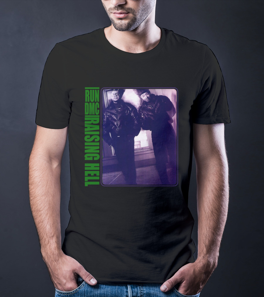 RUN DMC Raising Hell 1986 Iconic Album Cover Image T-Shirt