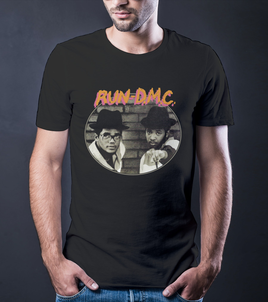 RUN-DMC Hip Hop Legends Brick Background T-Shirt