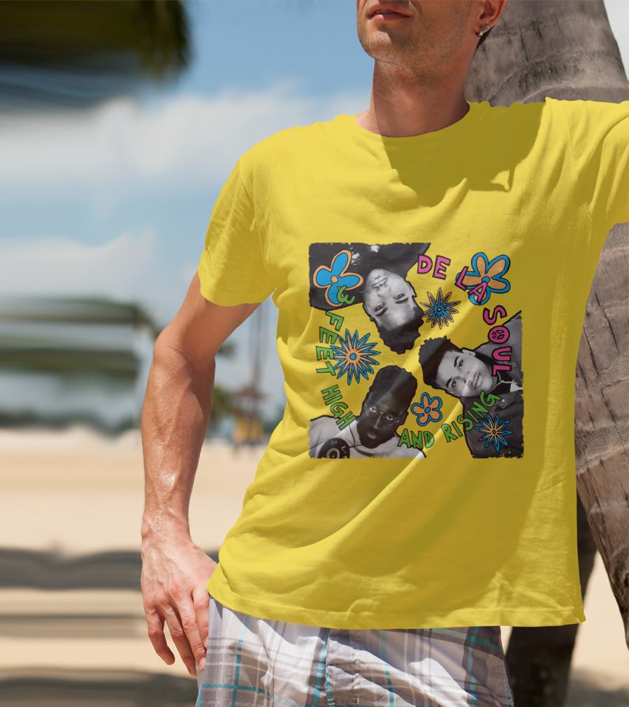 De La Soul 3 Feet High And Rising Colorful Flower T-Shirt